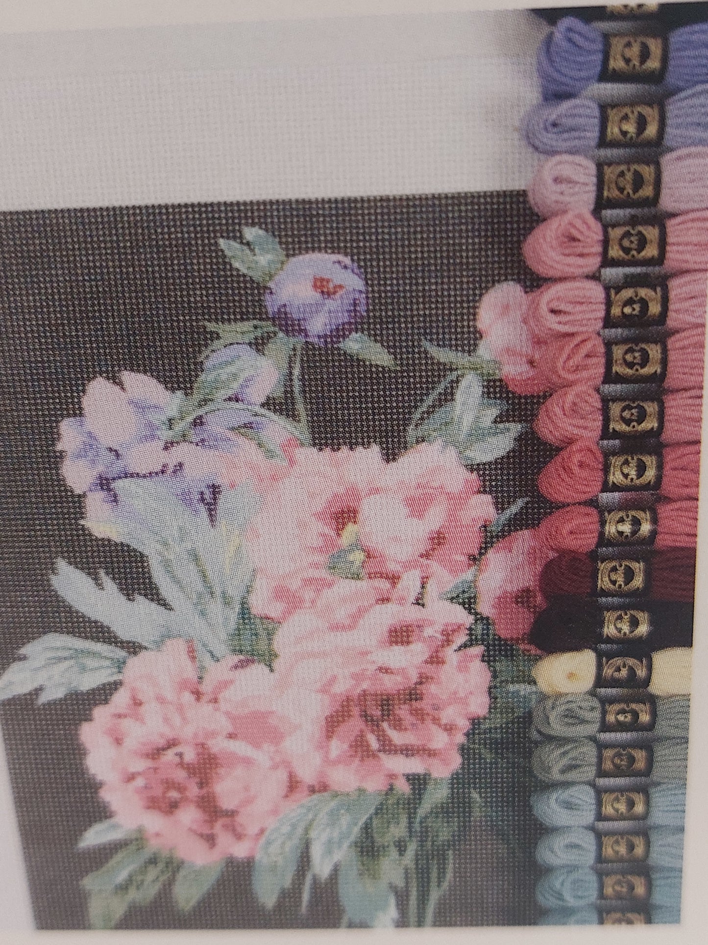 KIT DE TAPISSERIE NEEDLEPOINT TAPESTRY KIT LOUVRE Peony Branches