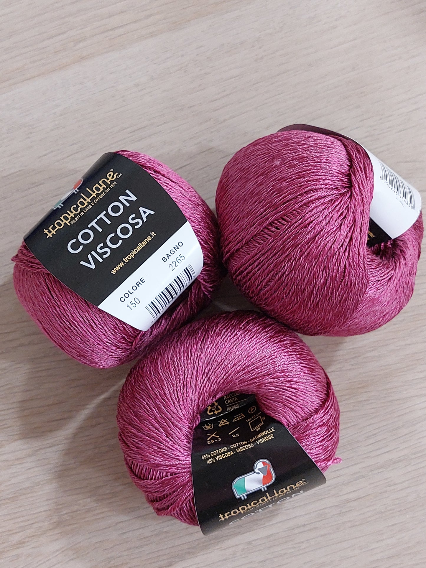 Cotton viscosa tropicallane col 150 filato