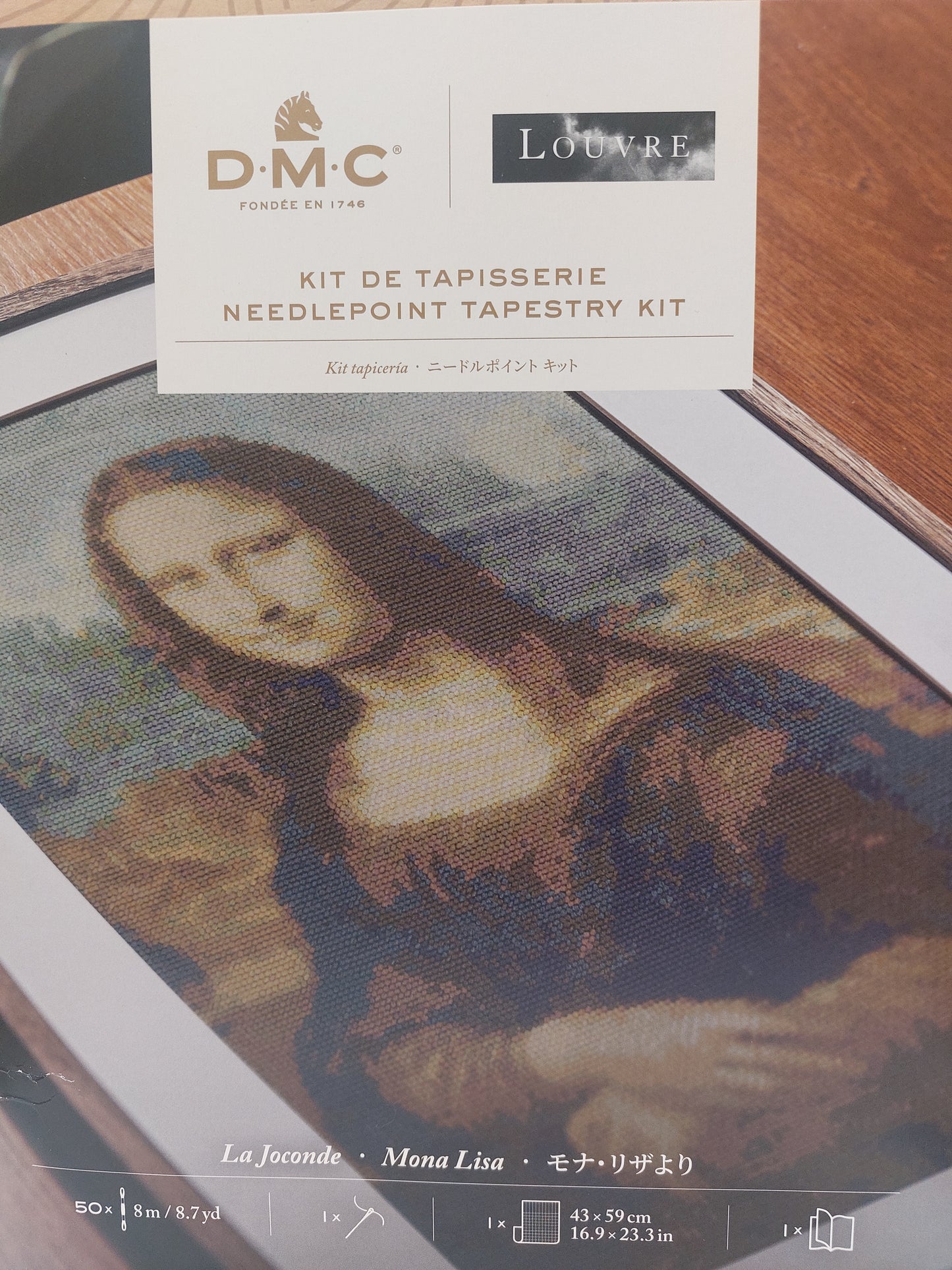 KIT DE TAPISSERIE NEEDLEPOINT TAPESTRY KIT La Joconde