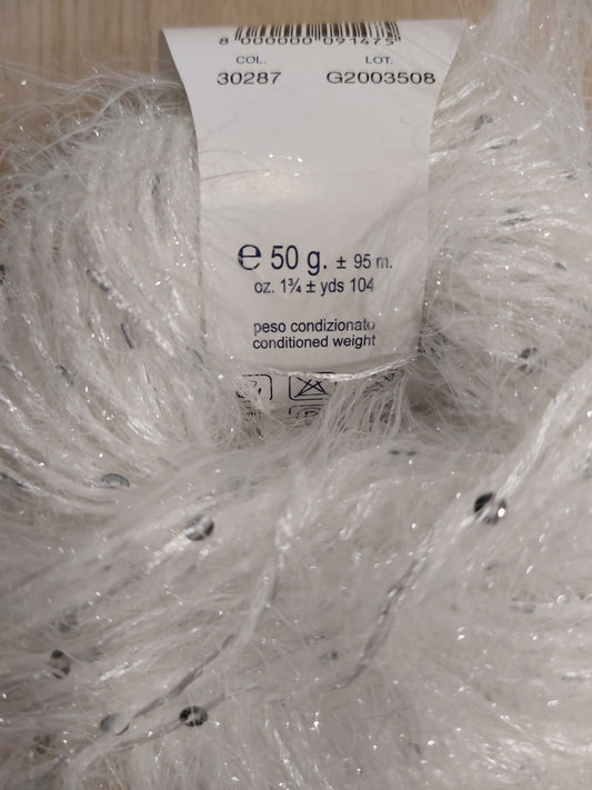 PLATINO bianco/ pailettes