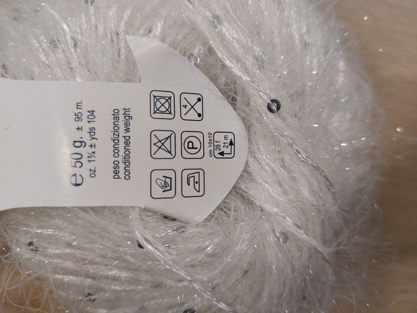 PLATINO bianco/ pailettes