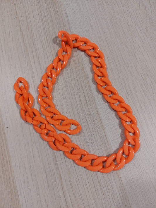 Catena arancio lucida 22mm 50cm