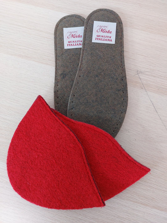 KIT PANTOFOLA  tg.L ROSSO scontatissimo