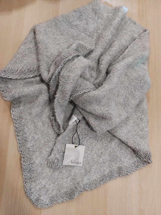 Scialle made in italy grigio misto lana alpaca
