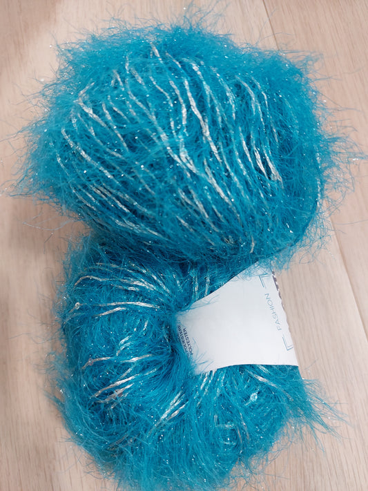 PLATINO azzurro/pailettes