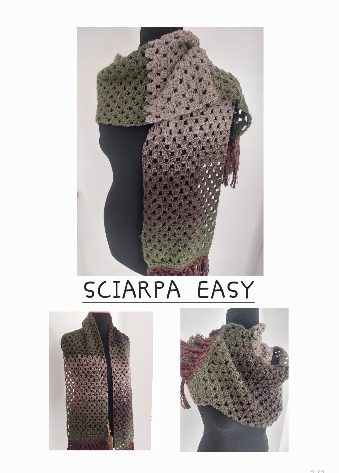 Sciarpa easy kit colore grigio