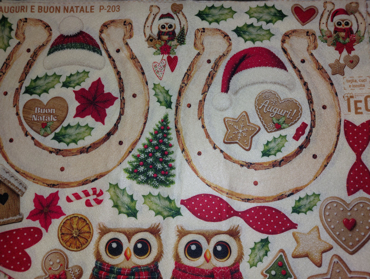 Pannello P-203 AUGURI E BUON NATALE Le Meraviglie di Teo