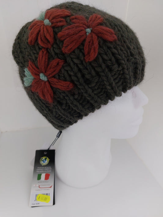Bissoli cappello fiore lana