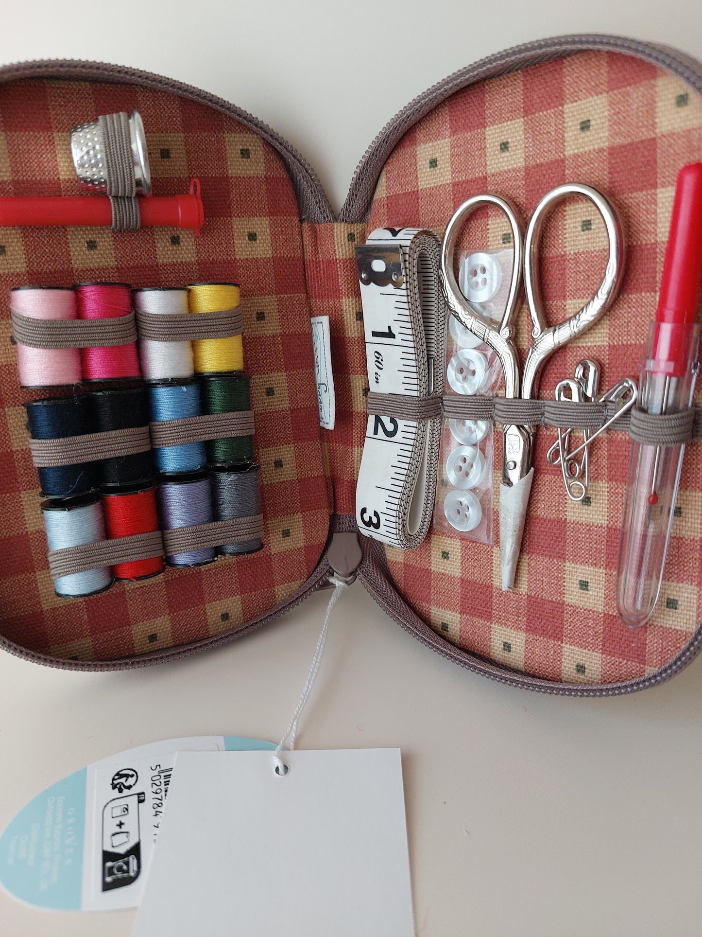 Astuccio viaggio con ricamo papavero