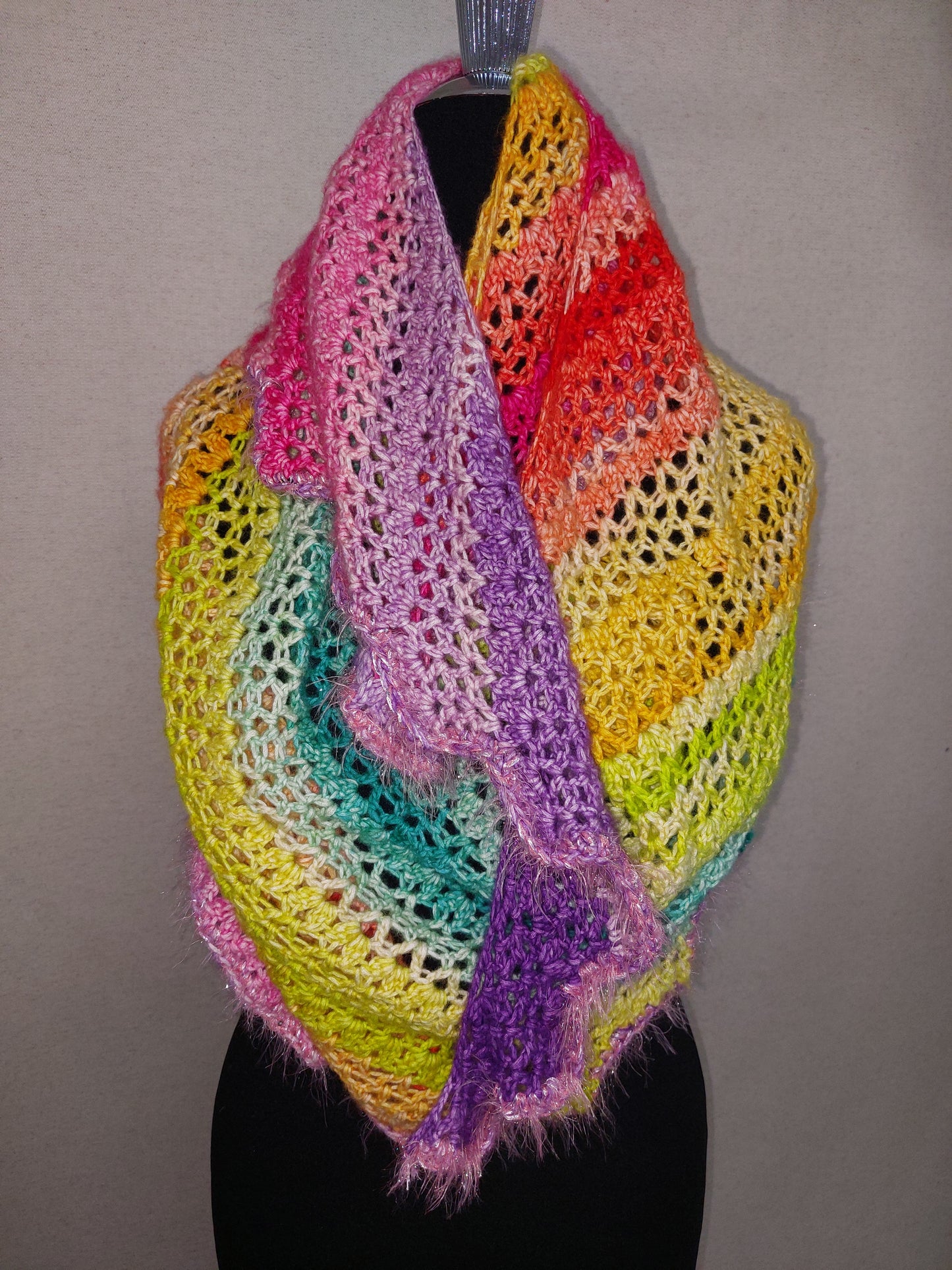 Scialle mix fluo merino