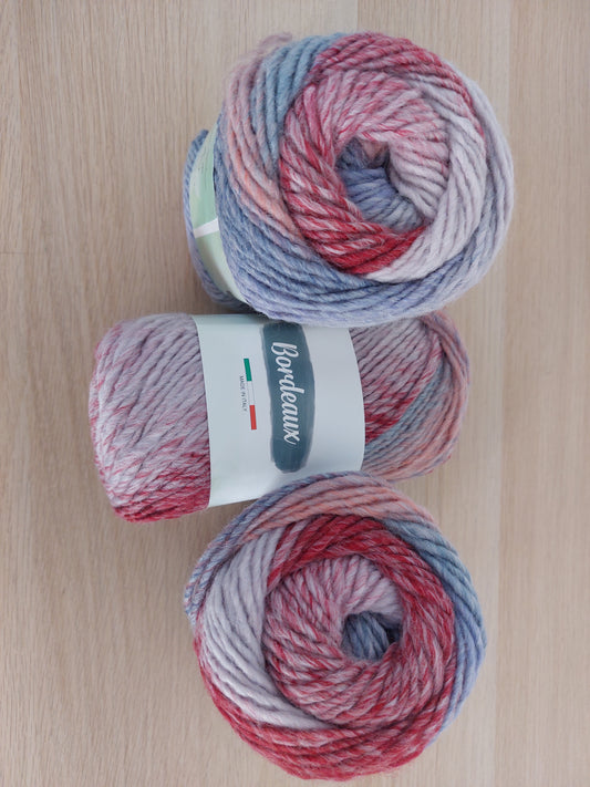 Sciarpa easy plus bordeaux/celeste