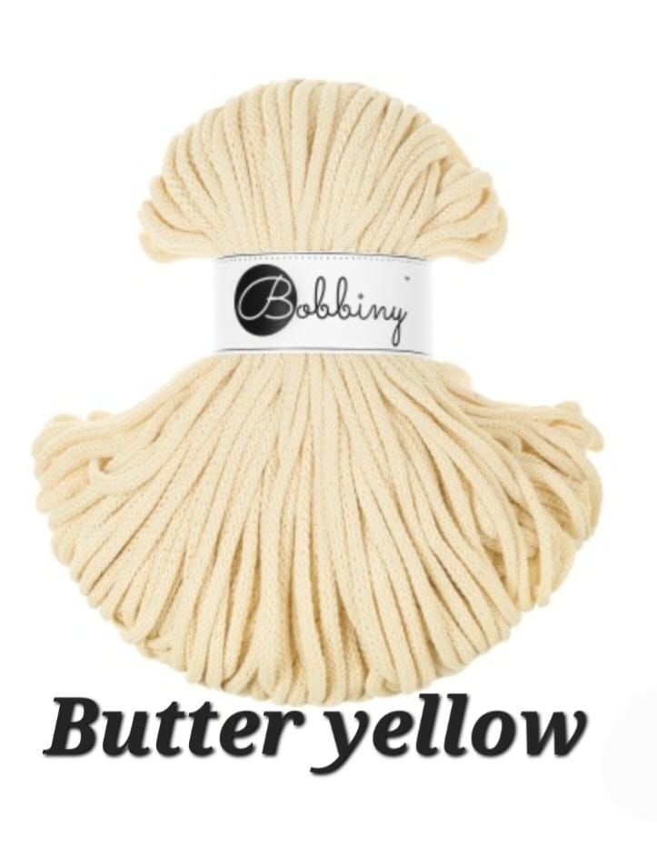 Bobbiny col.butter yellow 100mt n5